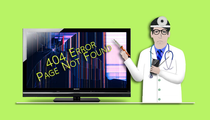 Sad Doctor due to 404 Error - Broken TV